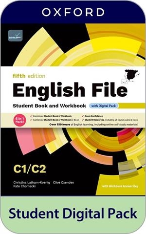 ENGLISH FILE 5TH EDITION C1-C2. STUDENT'S BOOK AND WORKBOOK AND DIGITAL WITH KEY | 9780194146425 | LATHAM-KOENIG, CHRISTINA/OXENDEN, CLIVE/CHOMACKI, KATE | Llibreria Online de Banyoles | Comprar llibres en català i castellà online