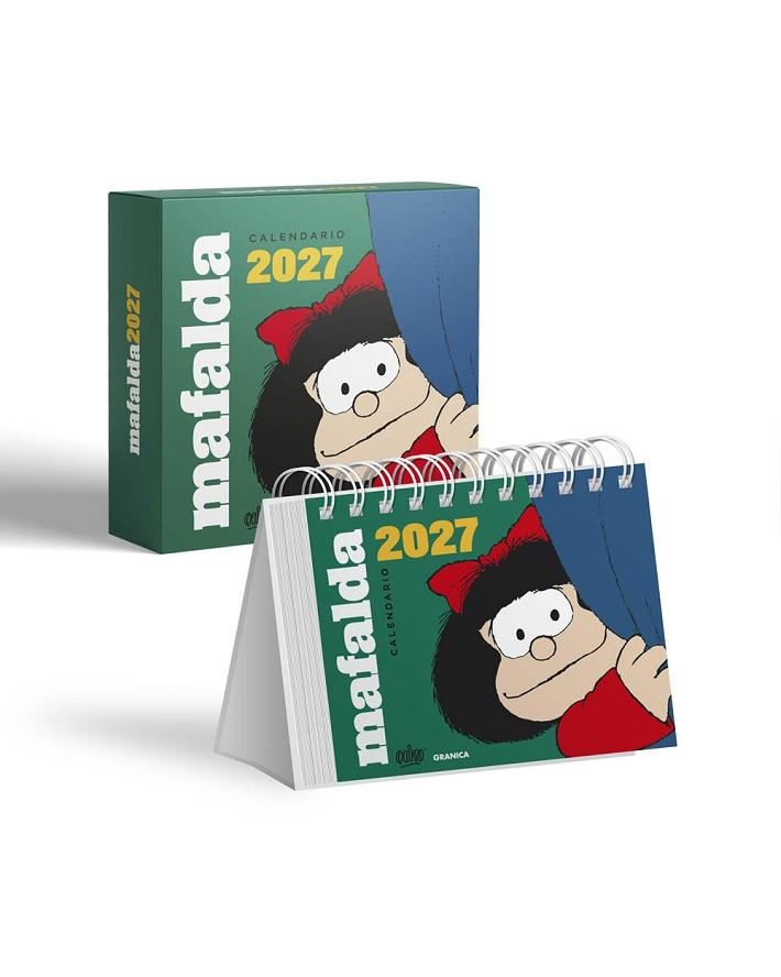MAFALDA 2027 CALENDARIO DE ESCRITORIO VERDE CON CAJA | 9786316693938 | QUINO | Llibreria L'Altell - Llibreria Online de Banyoles | Comprar llibres en català i castellà online - Llibreria de Girona