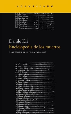 ENCICLOPEDIA DE LOS MUERTOS NA-138 | 9788496834590 | KIS, DANILO | Llibreria Online de Banyoles | Comprar llibres en català i castellà online
