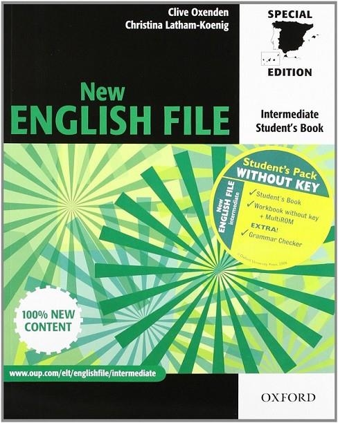 NEW ENGLISH FILE INTERMEDIATE STUDENT'S BOOK PACK | 9780194519489 | OXEDEN, CLIVE | Llibreria L'Altell - Llibreria Online de Banyoles | Comprar llibres en català i castellà online - Llibreria de Girona