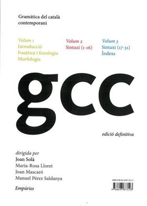 GRAMATICA CATALA CONTEMPORANI N/E | 9788497873123 | JOAN SOLÀ CORTASSA/DIVERSOS AUTORS | Llibreria L'Altell - Llibreria Online de Banyoles | Comprar llibres en català i castellà online - Llibreria de Girona
