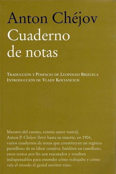 CUADERNO DE NOTAS | 9788483930489 | CHEJOV, ANTON | Llibreria L'Altell - Llibreria Online de Banyoles | Comprar llibres en català i castellà online - Llibreria de Girona