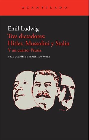 TRES DICTADORES: HITLER, MUSSOLINI Y STALIN | 9788415277132 | LUDWIG, EMIL | Llibreria L'Altell - Llibreria Online de Banyoles | Comprar llibres en català i castellà online - Llibreria de Girona